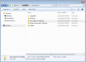 Put the package file to autoinstall folder