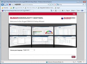 First page of SugarCRM