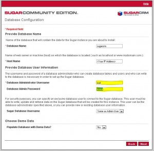 Provide Database Name of SugarCRM