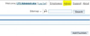 Admin Link of SugarCRM